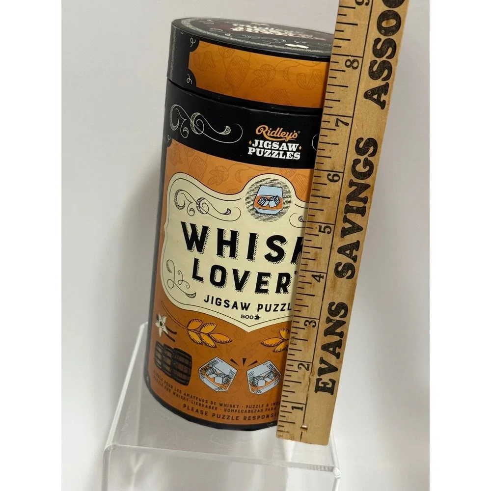 Ridley's Games Whisky Lover's 500 Piece‎ Jigsaw Puzzle in Decorative Tube New
